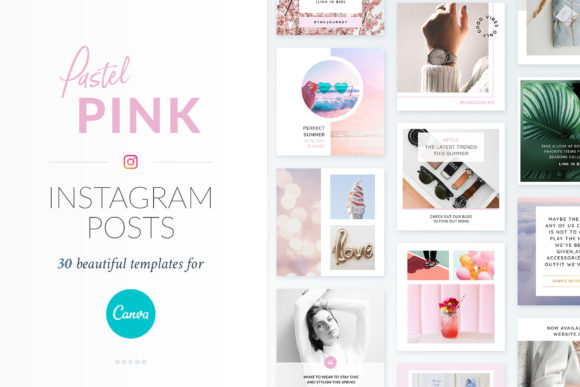 Download Instagram Posts Pastel Pink | CANVA - Instagram posts Collection
