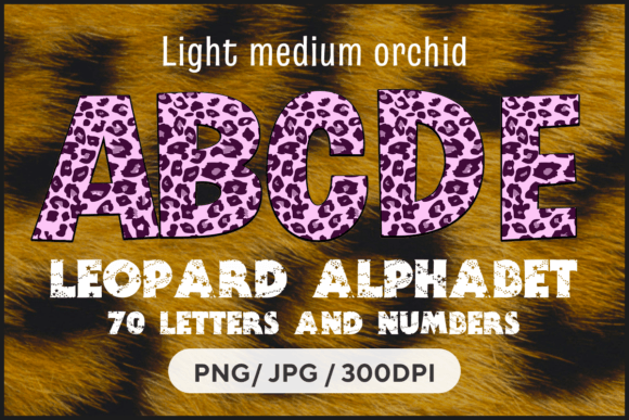 Download Light Medium Orchid Leopard Alphabet - Premium Resources