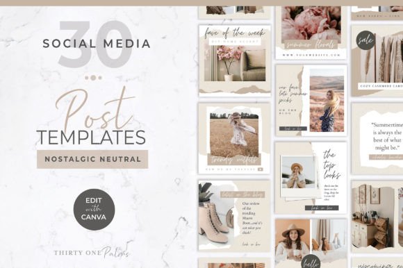 Download Instagram Posts for Canva | Torn Paper - Instagram posts Collection
